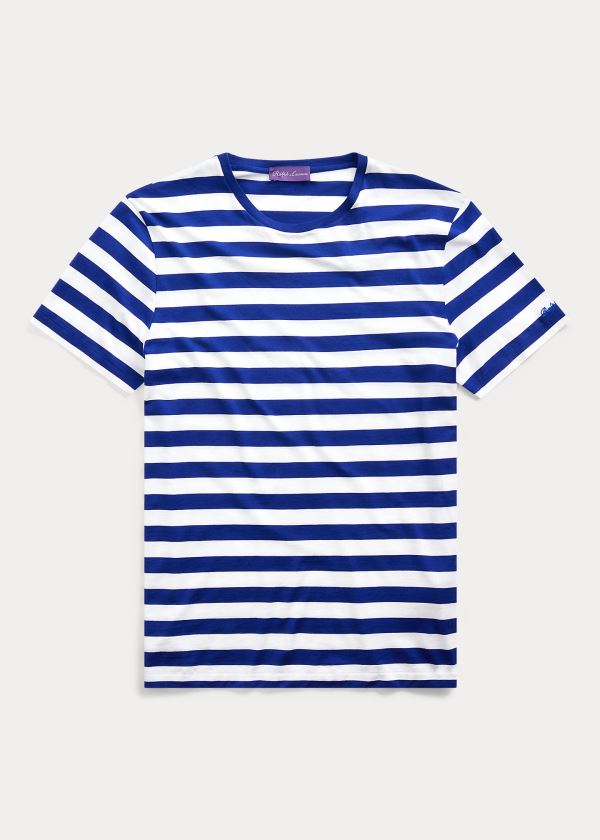 T Shirt Ralph Lauren Striped Lisle Homem 64985-GJZF